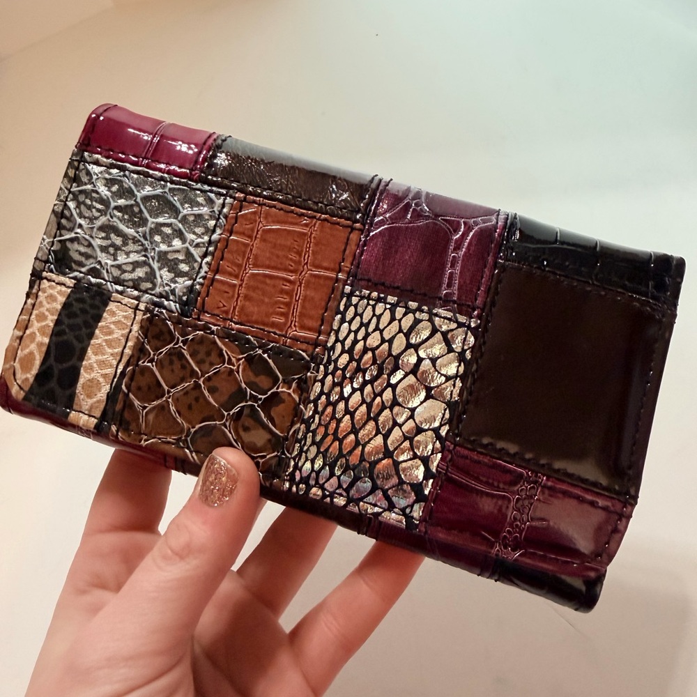 Patchwork Leather Clutch Wallet - image 1
